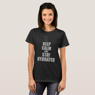 T-shirt Gardez le calme et restez les couleurs foncées
