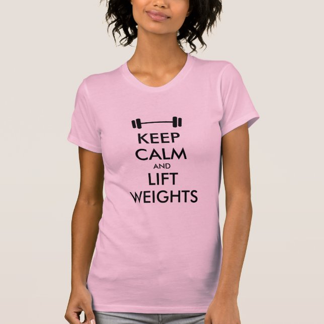 T-shirt Gardez le calme et soulever le poids chemise d'ent (Devant)