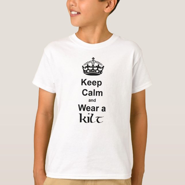 T-shirt Gardez le calme et utilisez un kilt (Devant)