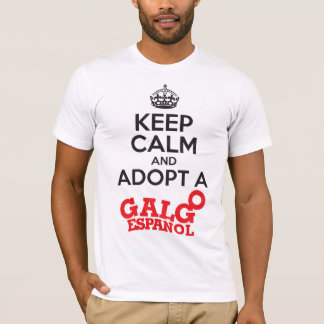 T-shirt Gardez le calme pour adopter un Galgo