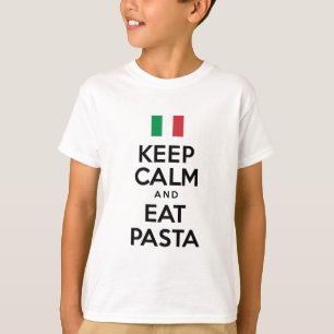 T-shirt Gardez le calme pour manger des pâtes