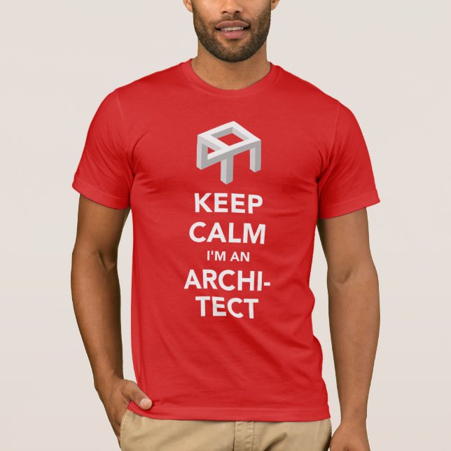 T-shirt Gardez le calme que je suis un architecte avec (Devant)
