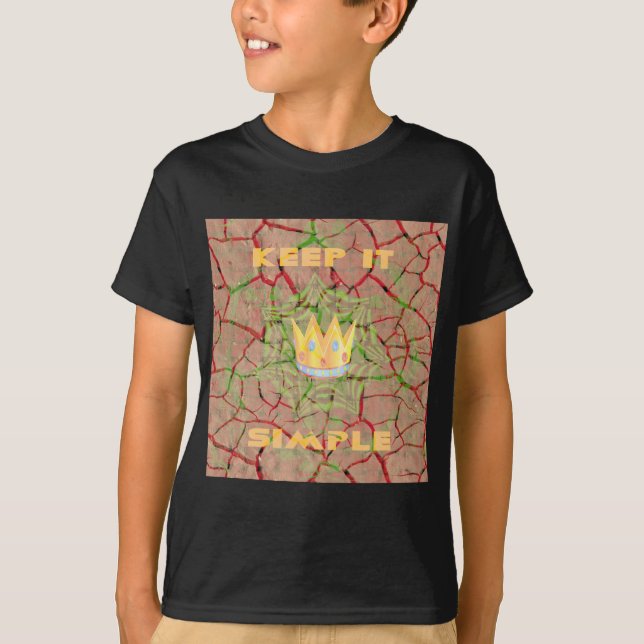 T-shirt Gardez-le simple : Cracked Earth Royal Clarity Art (Devant)