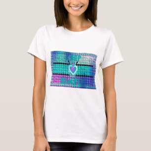 T-shirt Gardez-le simple : Cyan Heart & Clarity Art Motif