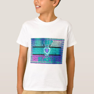 T-shirt Gardez-le simple : Cyan Heart & Clarity Art Motif