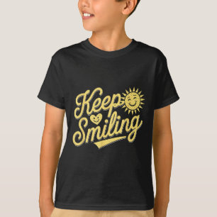 T-shirt Gardez le sourire Motivationnel Hommes Inspiration