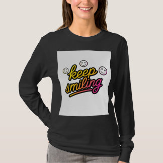 T-shirt Gardez le Sourire – Typographie de Citation Positi