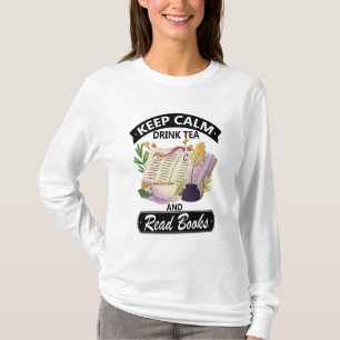 T-shirt Gardez Le Thé Calme Et Lisez Un Livre