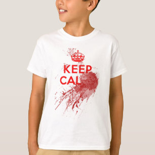 T-shirt Gardez le zombi sanglant calme