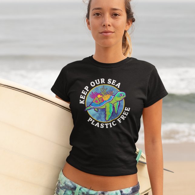 T-shirt Gardez notre écologiste sans plastique de mer (Créateur téléchargé)