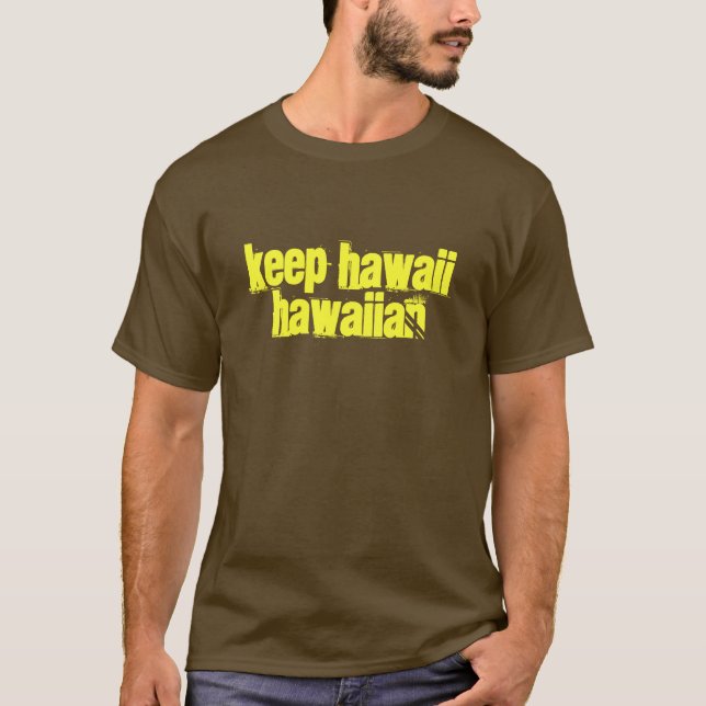 T-shirt Gardez pièce en t hawaïenne d'Hawaï la longue (Devant)