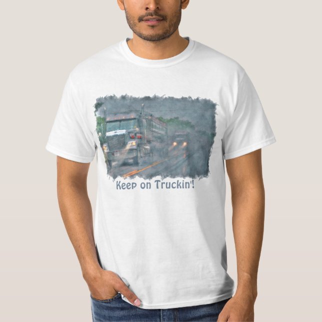T-shirt "Gardez sur camion d'installation de tempête de (Devant)