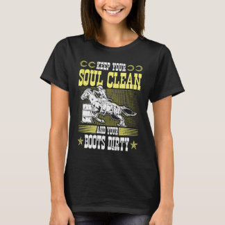 T-shirt Gardez Votre Âme Propre Bottes Sales Rodeo Cowgirl