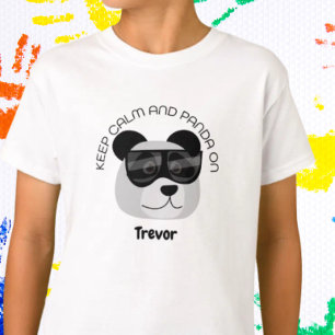 T-shirt Gardez votre calme et le panda allumé