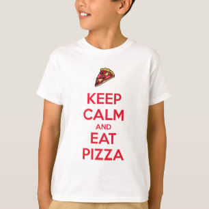 T-shirt Gardez votre calme et mangez une pizza 2