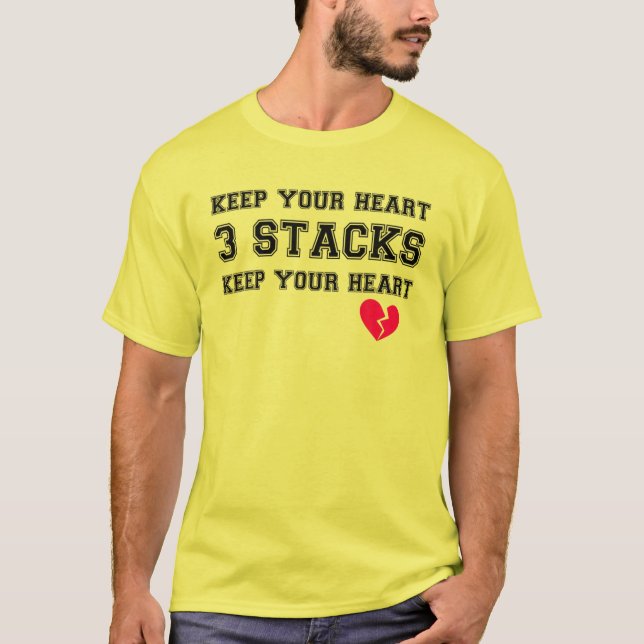 T-shirt Gardez votre coeur 3 piles Gardez votre coeur (Devant)