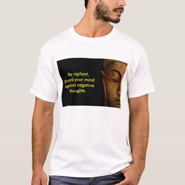 T-shirt Gardez votre esprit contre des pensées négatives (Devant)