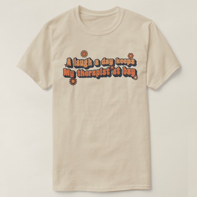 T-shirt Gardez Votre Thérapeute À La Baie (Design devant)