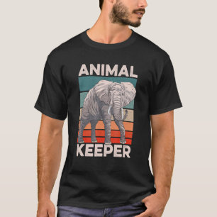 T-shirt Gardien d'animaux graphiques rétro Gardien de zoo