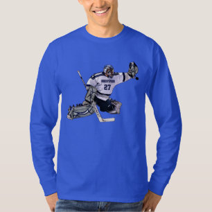 T-shirt Gardien de but de hockey sur glace avec votre