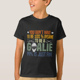 T-shirt Gardien de but de hockey sur glace Vintage Gardien