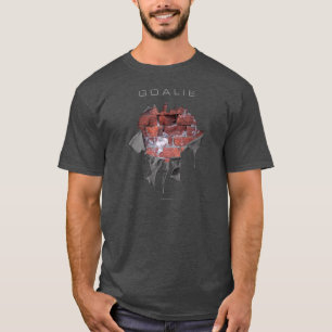 T-shirt Gardien de but déchiré de mur de briques (hockey)