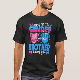 T-shirt Gardien De Genre Frère Vous Aime Rose Ou Ba Bleu