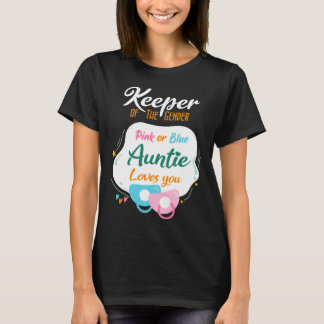 T-shirt Gardien De La Femme Rose Ou Bleue Tante Vous Aime