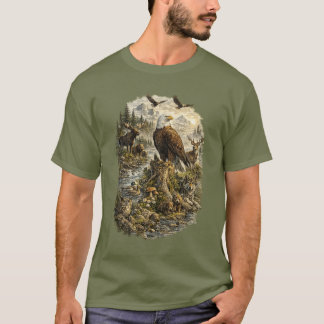 T-shirt Gardien de la nature sauvage – Aigle à tête blanch