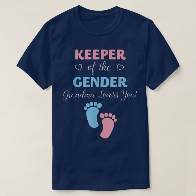 T-shirt Gardien De La Révélation De Sexe Grand-Mère Aime Y (Design devant)