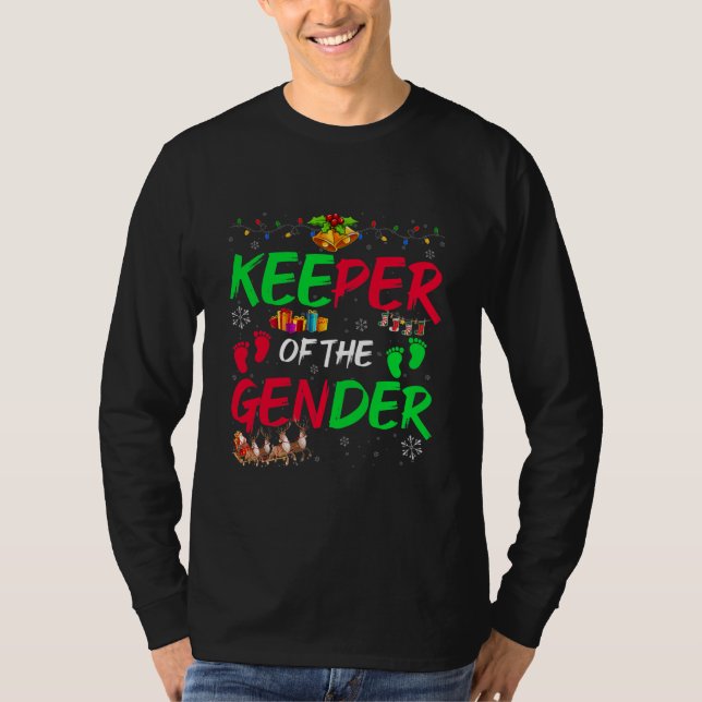 T-shirt Gardien De La Révélation De Sexe Reindeer Faire-pa (Devant)