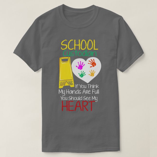 T-shirt Gardien de l'école Gardien Janiteur Funny Ménage (Design devant)