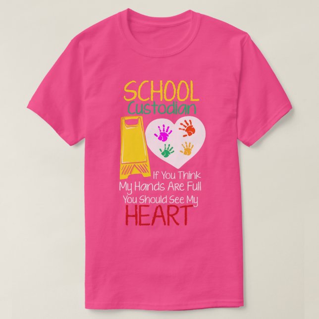 T-shirt Gardien de l'école Gardien Janiteur Funny Ménage (Design devant)