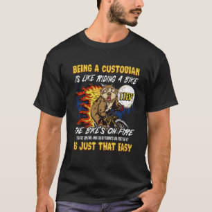 T-shirt Gardien de l'école Janitor gardien de l'école conc