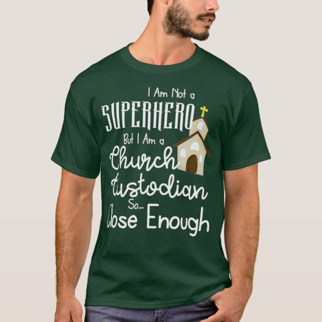 T-shirt Gardien De L'Église Pas Un Supérieur Drôle (Devant)