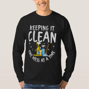 T-shirt Gardien De Ménage Janvier Garder Il Propre