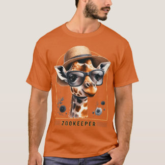 T-shirt Gardien de zoo Girafe Safari Zoo Gardien - créatif