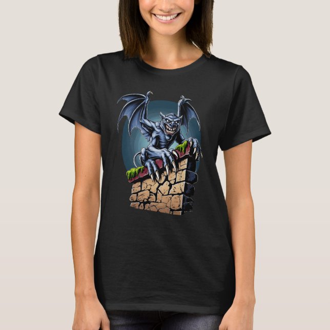 T-shirt Gardien des hauteurs : Une oeuvre de Gargoyle goth (Devant)