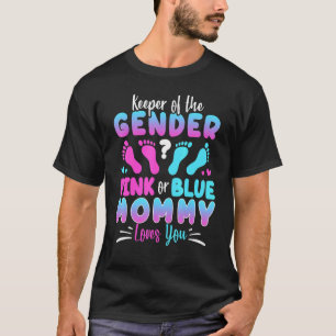 T-shirt Gardien Du Genre Rose Ou Bleu Maman Vous Aime