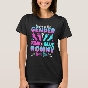 T-shirt Gardien Du Genre Rose Ou Bleu Maman Vous Aime