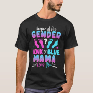 T-shirt Gardien Du Genre Rose Ou Bleu Maman Vous Aime 2