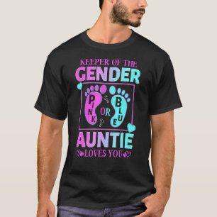 T-shirt Gardien Du Genre Rose Ou Bleu Tante Vous Aime