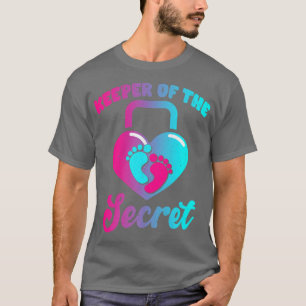 T-shirt Gardien du secret Fun Genre Reveal Party rose