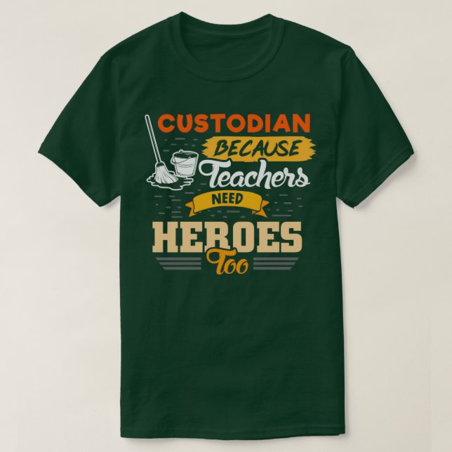 T-shirt Gardien parce que les enseignants ont aussi besoin (Design devant)