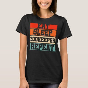 T-shirt Gardien Zoo de sommeil de manger Répéter Amoureux 