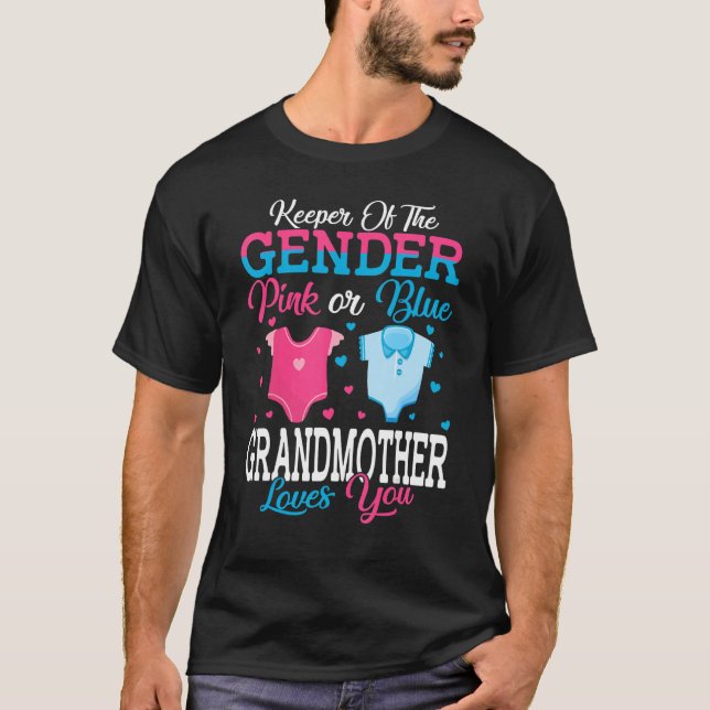 T-shirt Gardienne Rose Ou Bleue Du Genre Grand-Mère Amour (Devant)