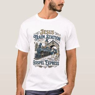 T-shirt Gare de train Jésus Gospel Express Gare de train J