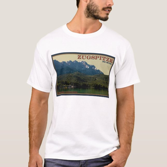 T-shirt Garmisch - Zugspitze au-dessus de l'Eibsee (Devant)