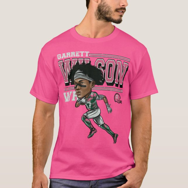T-shirt Garrett Wilson New York J Étoile de dessin animé (Devant)