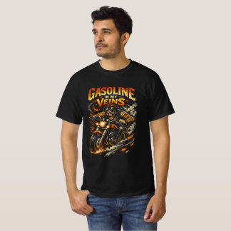 T-shirt Gasoline in My Veins - Wild Rider